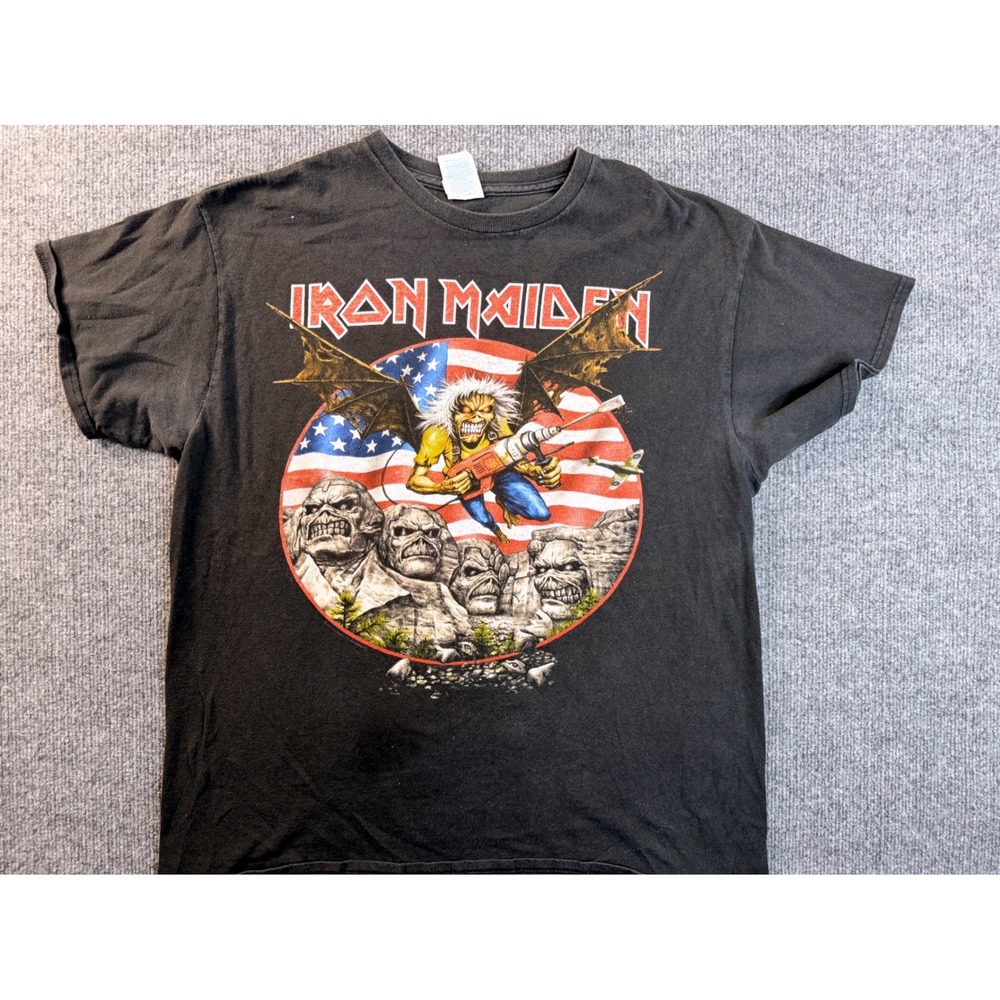 Iron Maiden Legacy of the Beast USA Tour 2019 Shirt Mens L Black Graphic Tee